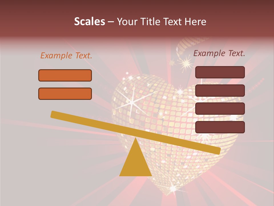 A Golden Disco Ball On A Red Background PowerPoint Template