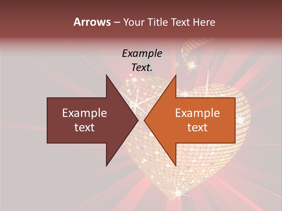 A Golden Disco Ball On A Red Background PowerPoint Template