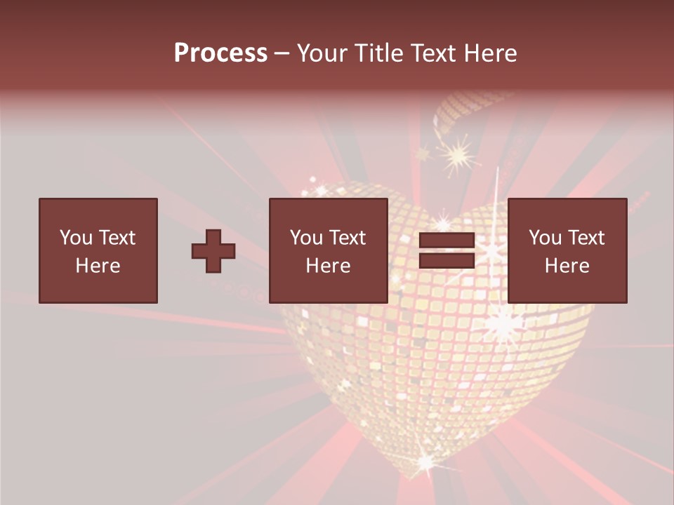 A Golden Disco Ball On A Red Background PowerPoint Template
