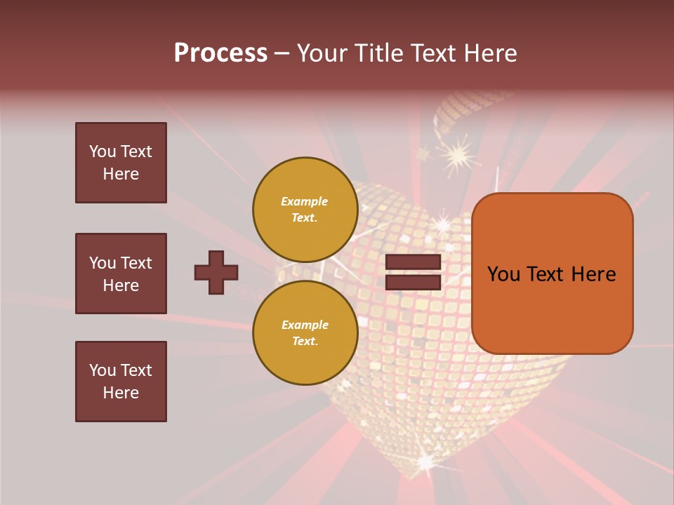 A Golden Disco Ball On A Red Background PowerPoint Template