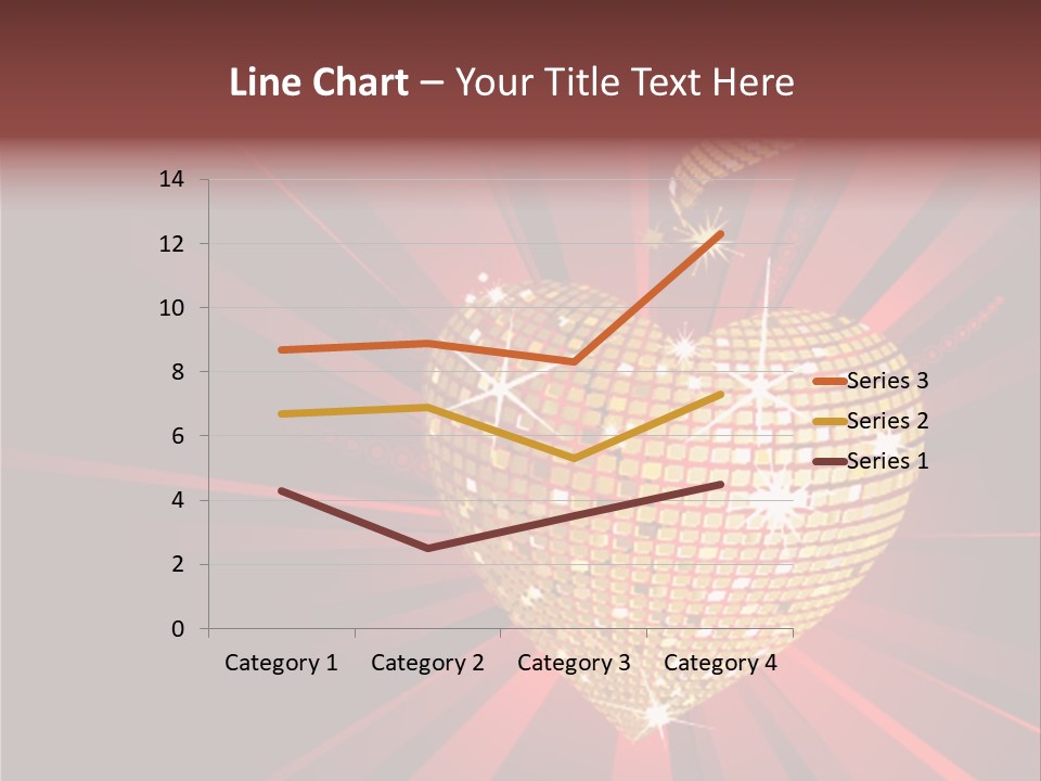A Golden Disco Ball On A Red Background PowerPoint Template