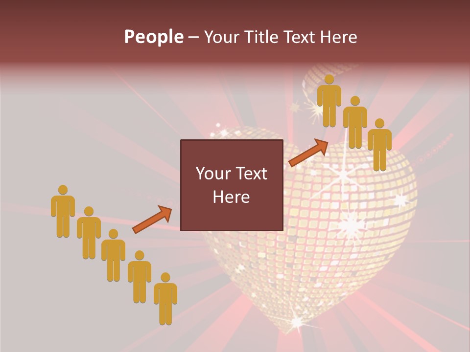 A Golden Disco Ball On A Red Background PowerPoint Template