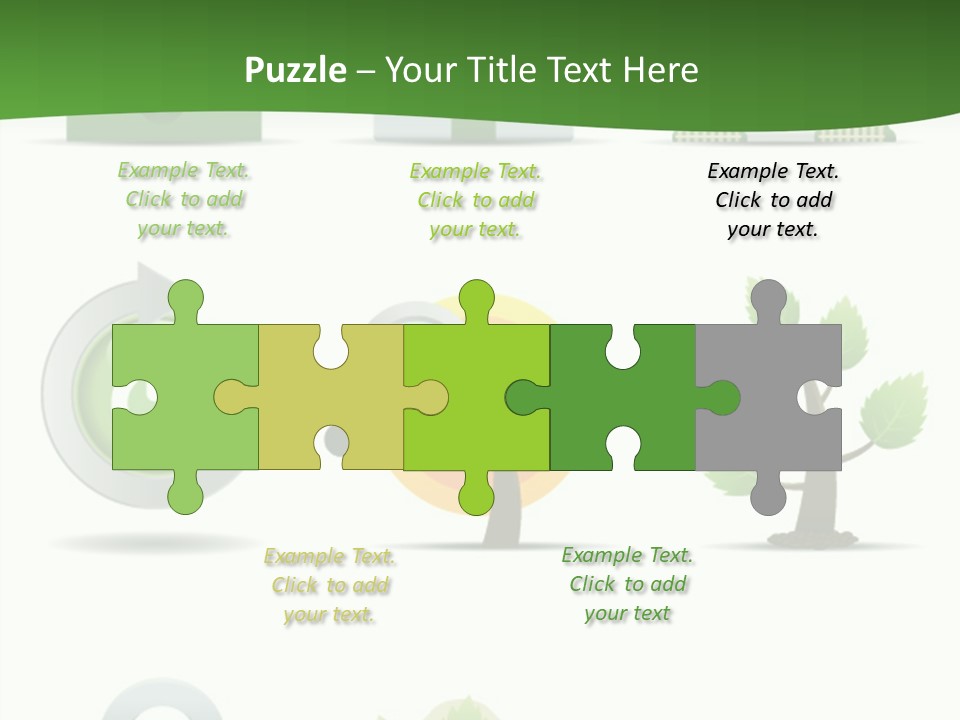 A Set Of Green Icons On A White Background PowerPoint Template