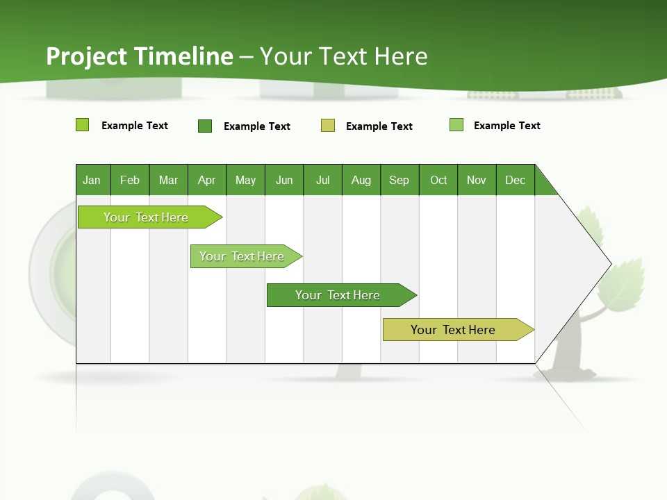 A Set Of Green Icons On A White Background PowerPoint Template