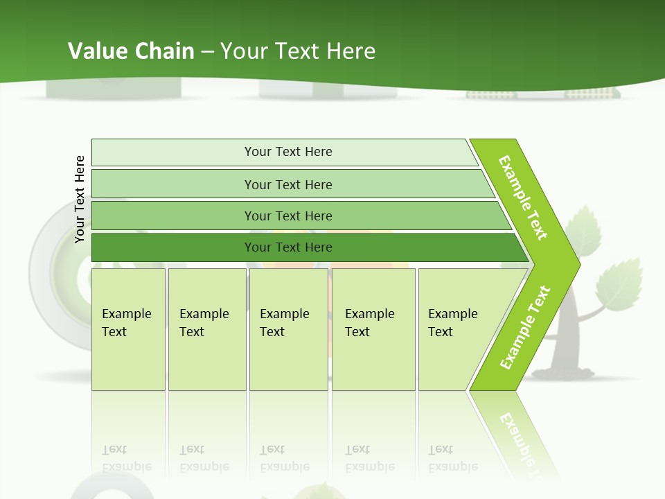 A Set Of Green Icons On A White Background PowerPoint Template