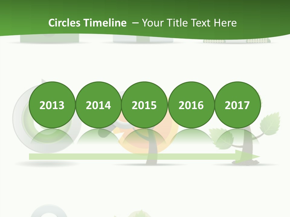 A Set Of Green Icons On A White Background PowerPoint Template