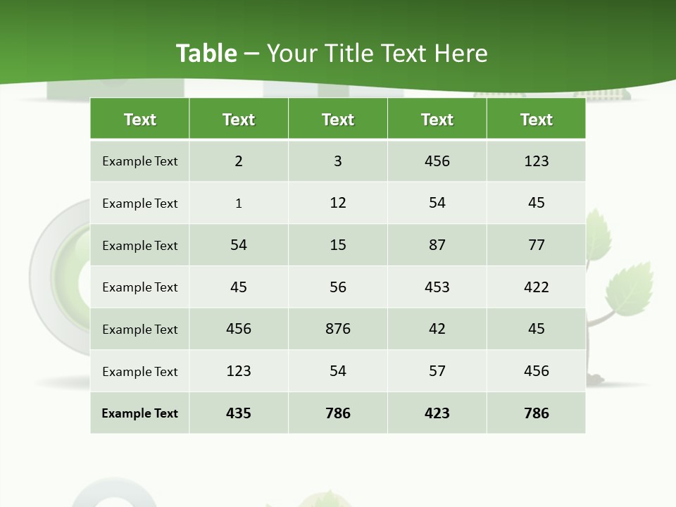 A Set Of Green Icons On A White Background PowerPoint Template