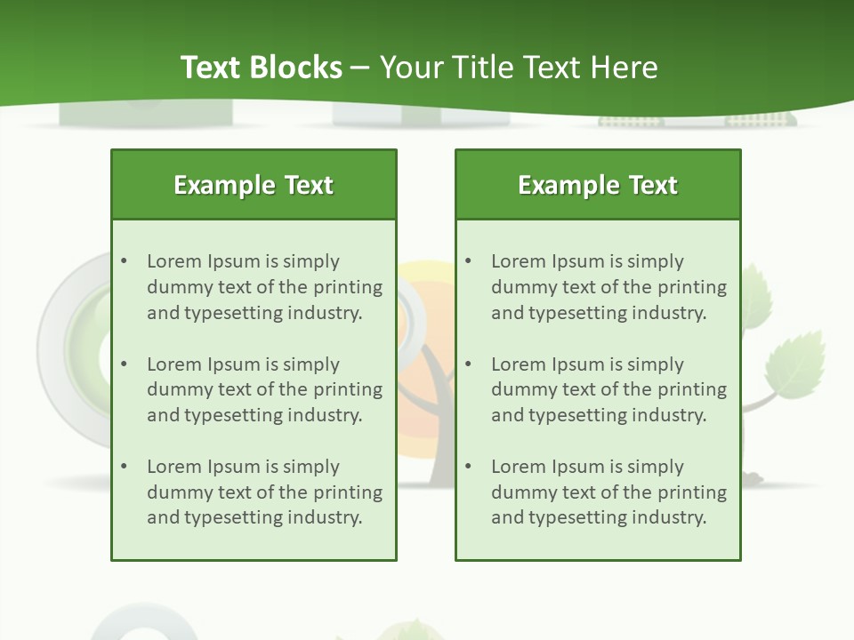 A Set Of Green Icons On A White Background PowerPoint Template