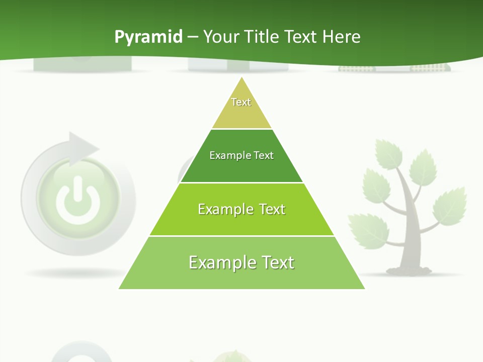 A Set Of Green Icons On A White Background PowerPoint Template