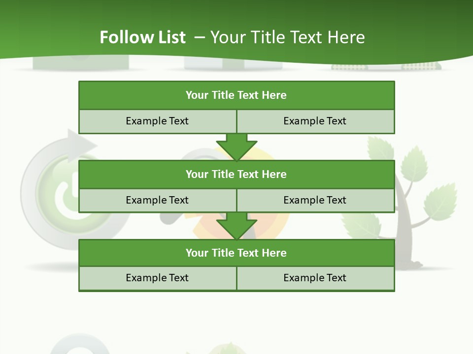 A Set Of Green Icons On A White Background PowerPoint Template