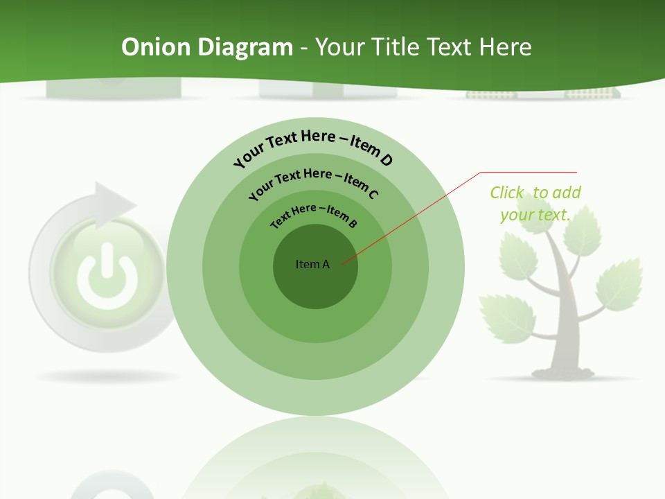 A Set Of Green Icons On A White Background PowerPoint Template