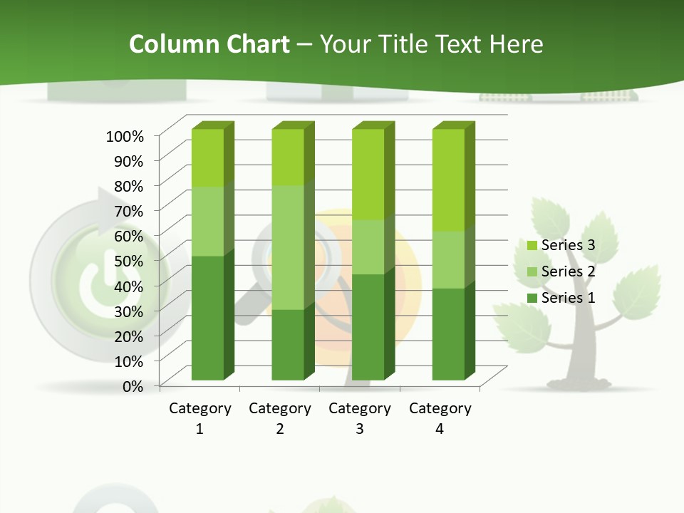 A Set Of Green Icons On A White Background PowerPoint Template