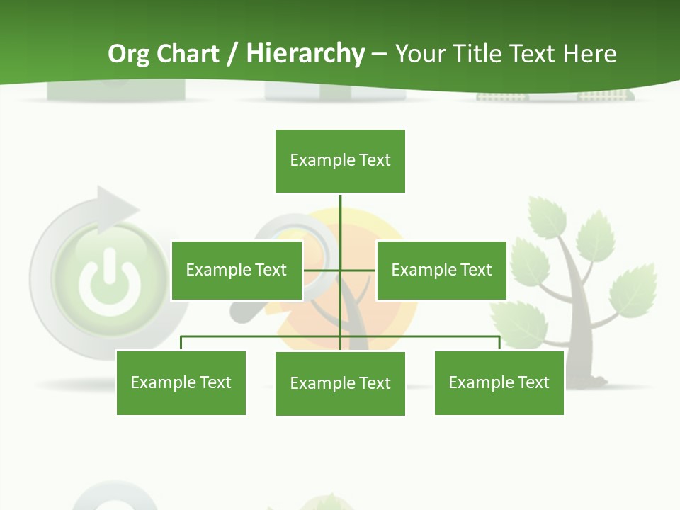 A Set Of Green Icons On A White Background PowerPoint Template