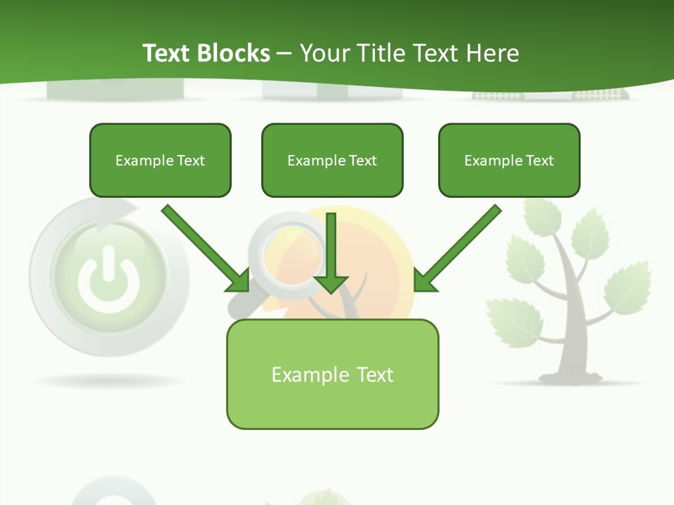 A Set Of Green Icons On A White Background PowerPoint Template