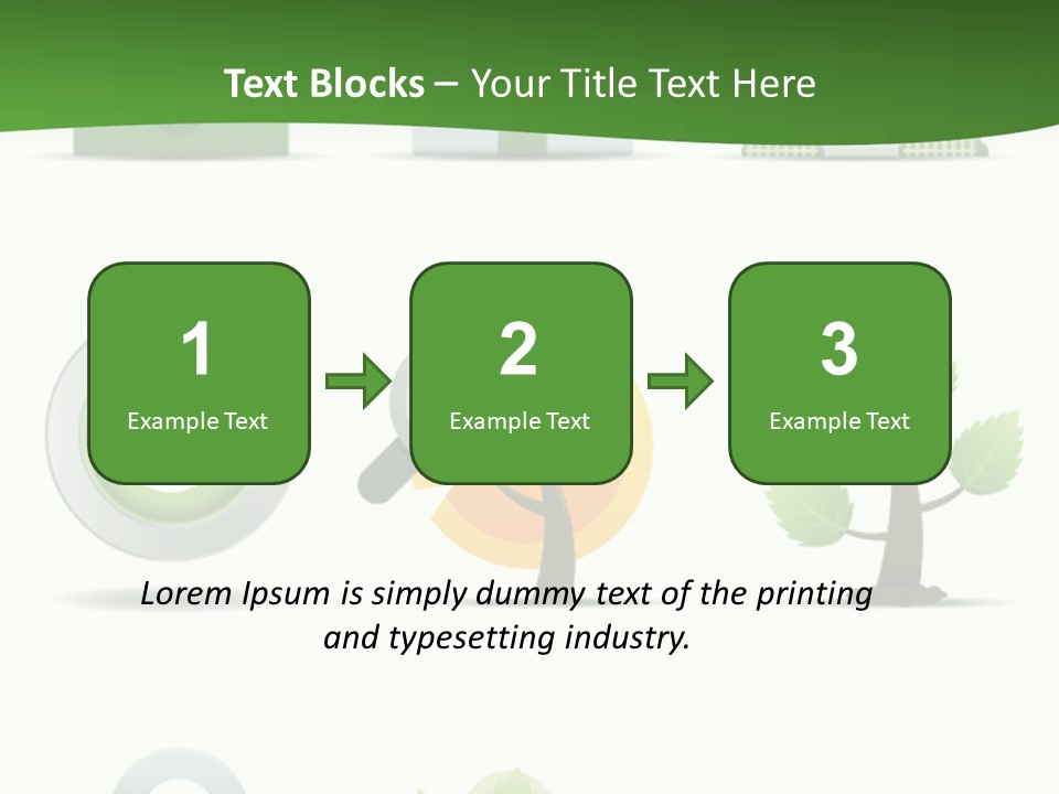 A Set Of Green Icons On A White Background PowerPoint Template