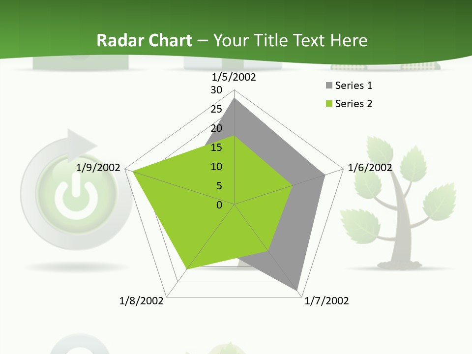 A Set Of Green Icons On A White Background PowerPoint Template