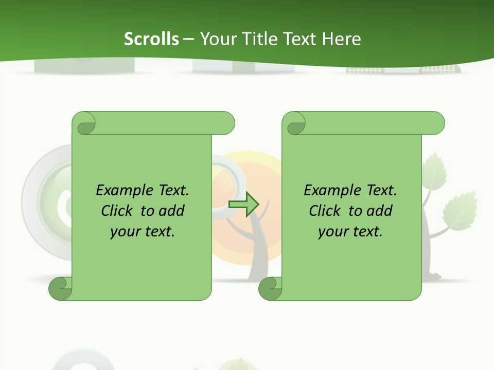 A Set Of Green Icons On A White Background PowerPoint Template