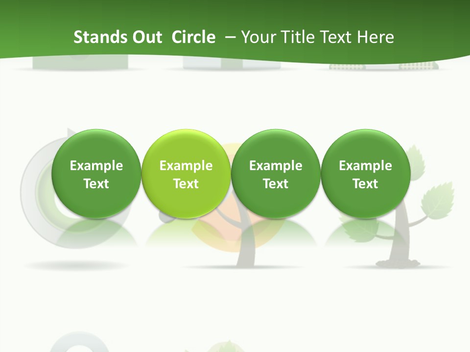 A Set Of Green Icons On A White Background PowerPoint Template