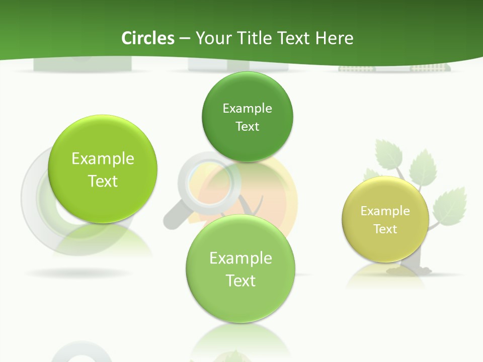 A Set Of Green Icons On A White Background PowerPoint Template