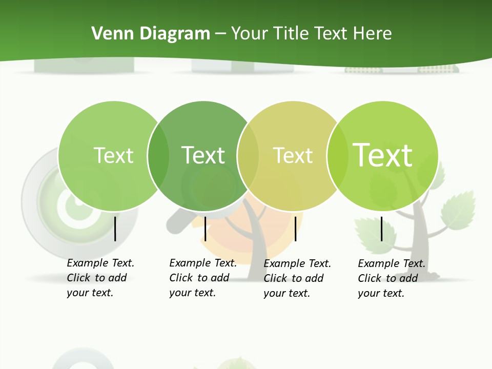 A Set Of Green Icons On A White Background PowerPoint Template