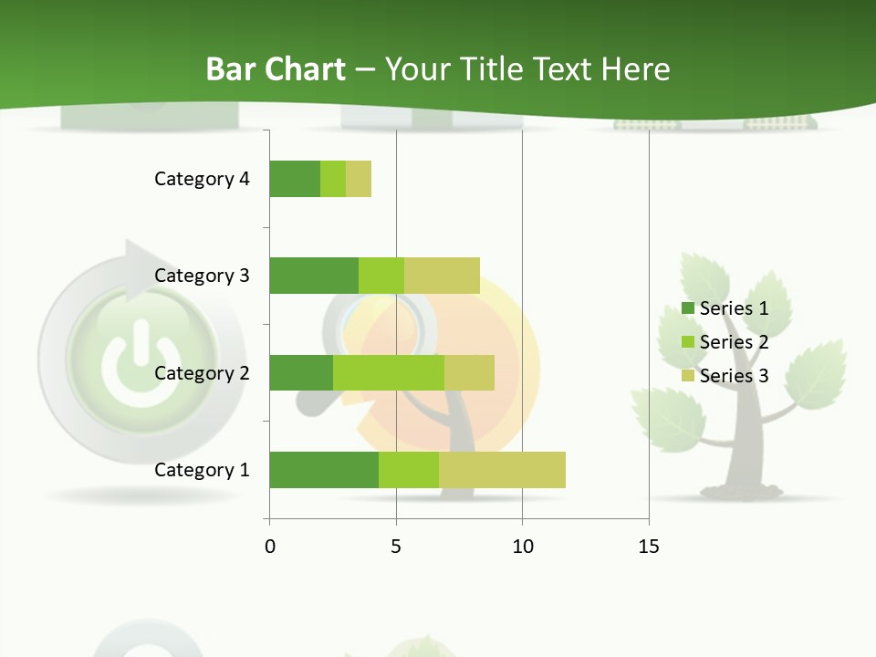 A Set Of Green Icons On A White Background PowerPoint Template