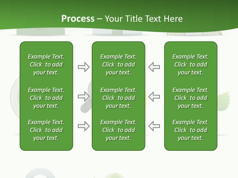 A Set Of Green Icons On A White Background PowerPoint Template