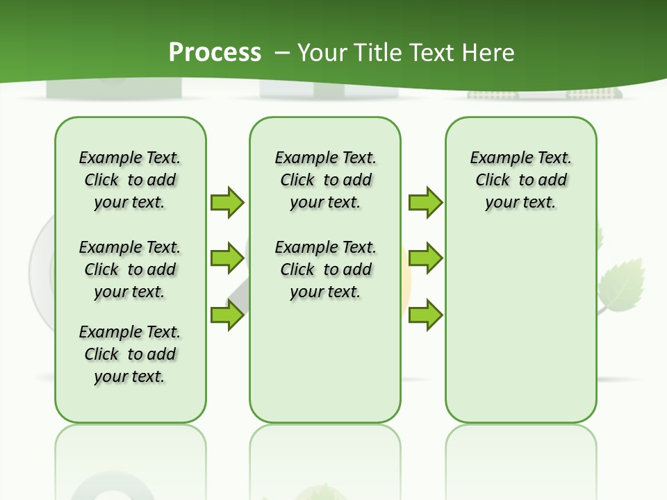 A Set Of Green Icons On A White Background PowerPoint Template