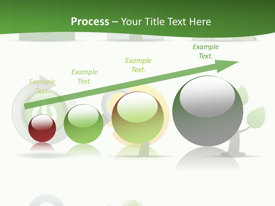 A Set Of Green Icons On A White Background PowerPoint Template