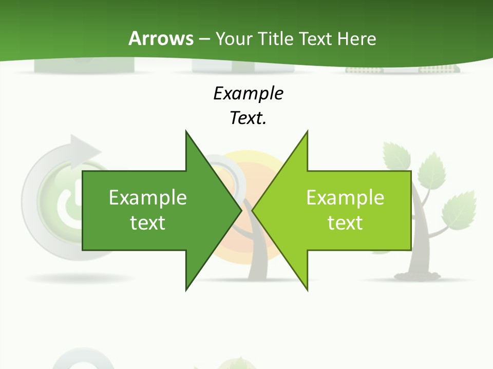 A Set Of Green Icons On A White Background PowerPoint Template