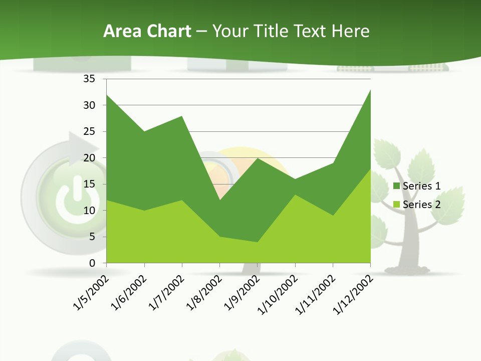 A Set Of Green Icons On A White Background PowerPoint Template
