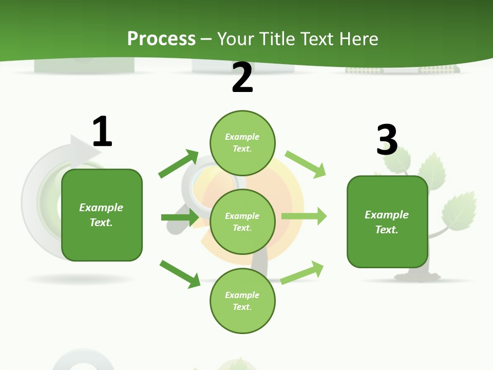 A Set Of Green Icons On A White Background PowerPoint Template