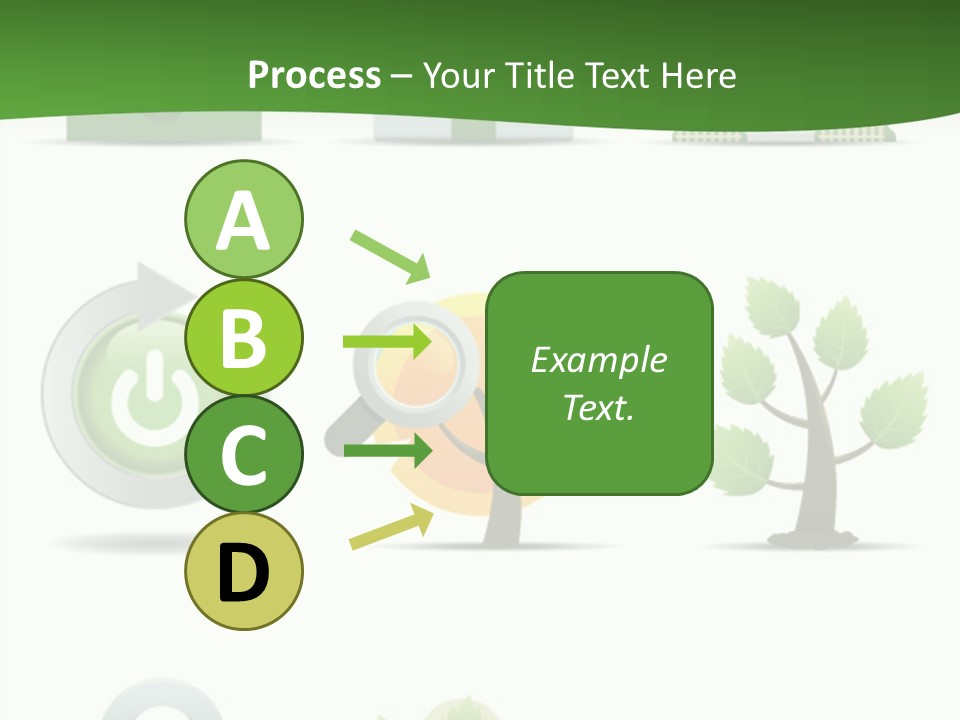 A Set Of Green Icons On A White Background PowerPoint Template
