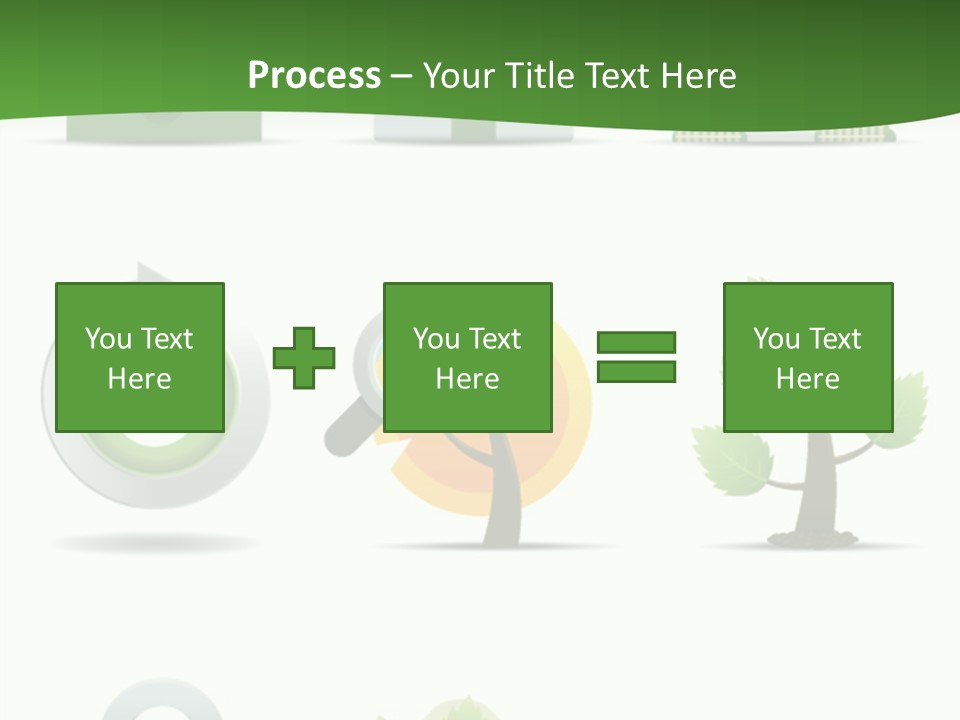 A Set Of Green Icons On A White Background PowerPoint Template