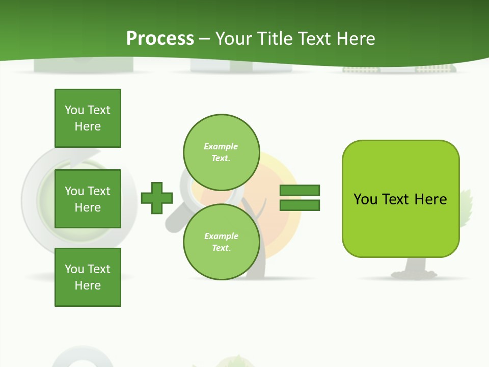 A Set Of Green Icons On A White Background PowerPoint Template