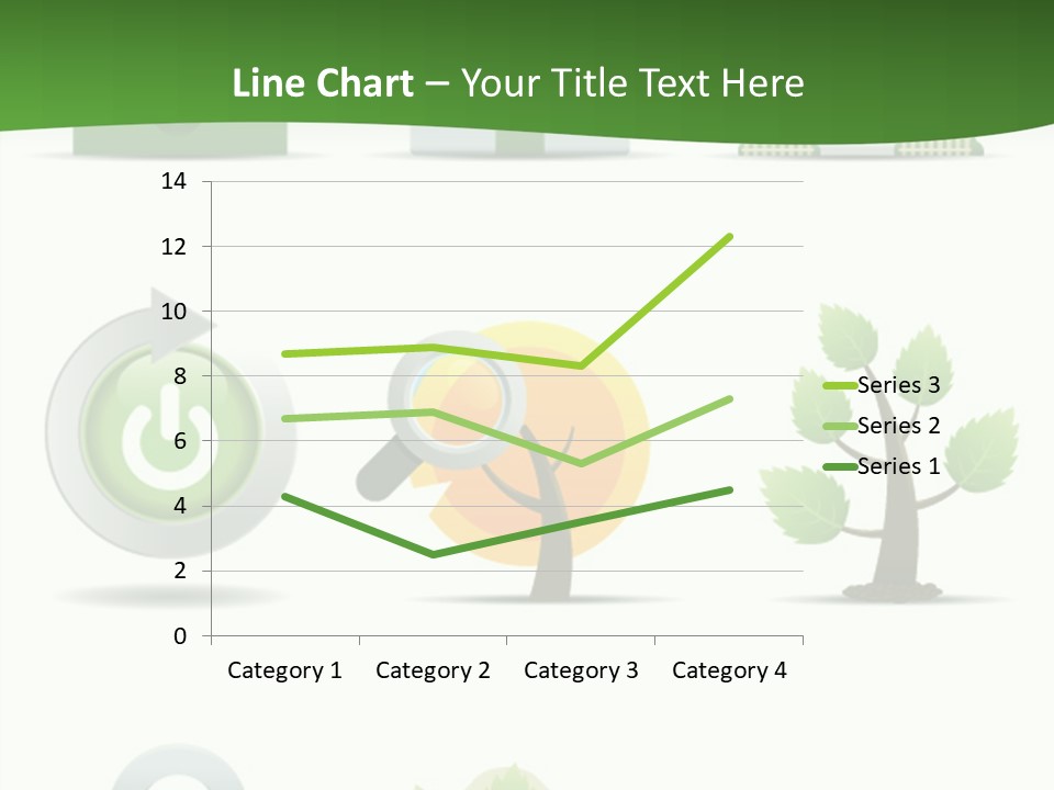 A Set Of Green Icons On A White Background PowerPoint Template