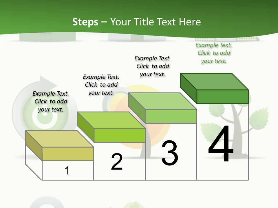 A Set Of Green Icons On A White Background PowerPoint Template