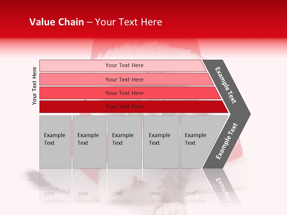 A Cat Wearing A Santa Hat With Green Eyes PowerPoint Template