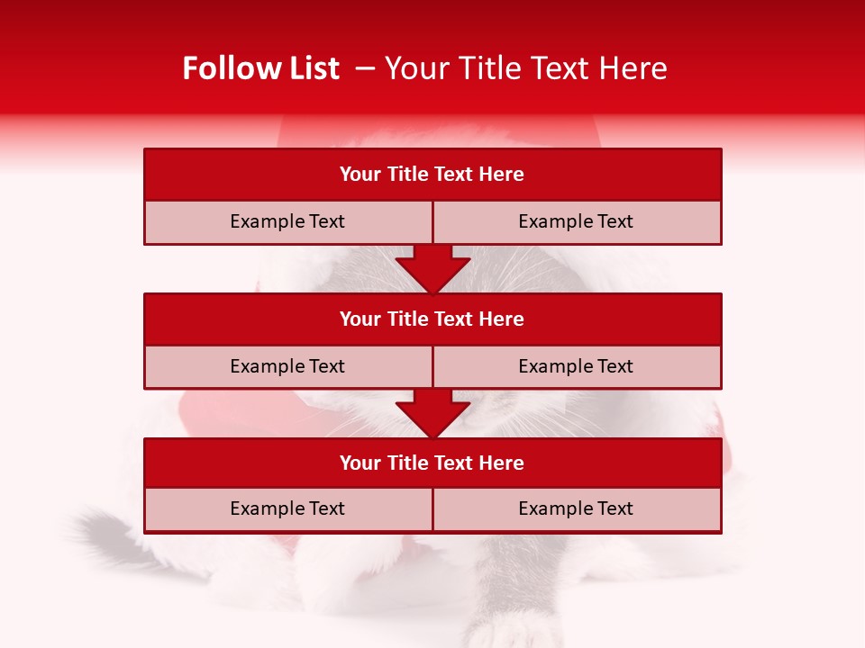 A Cat Wearing A Santa Hat With Green Eyes PowerPoint Template