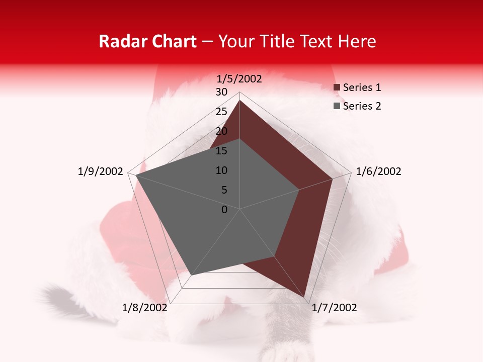A Cat Wearing A Santa Hat With Green Eyes PowerPoint Template