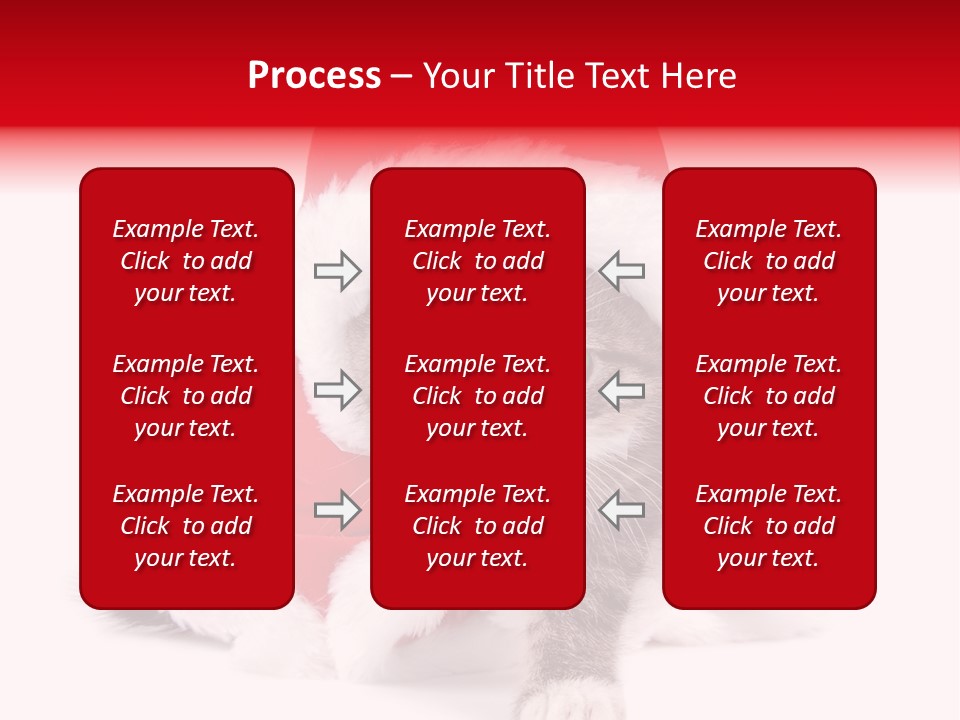 A Cat Wearing A Santa Hat With Green Eyes PowerPoint Template