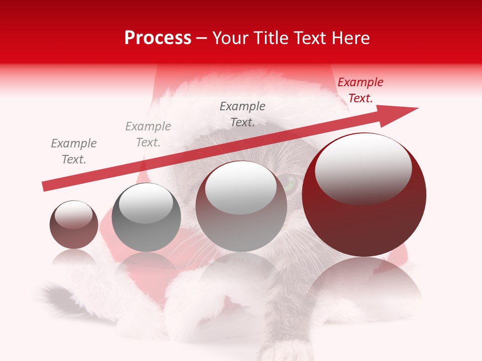 A Cat Wearing A Santa Hat With Green Eyes PowerPoint Template