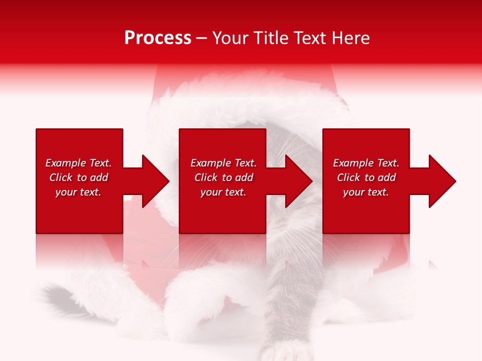A Cat Wearing A Santa Hat With Green Eyes PowerPoint Template