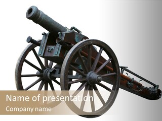 Gun Rusty Bronze PowerPoint Template