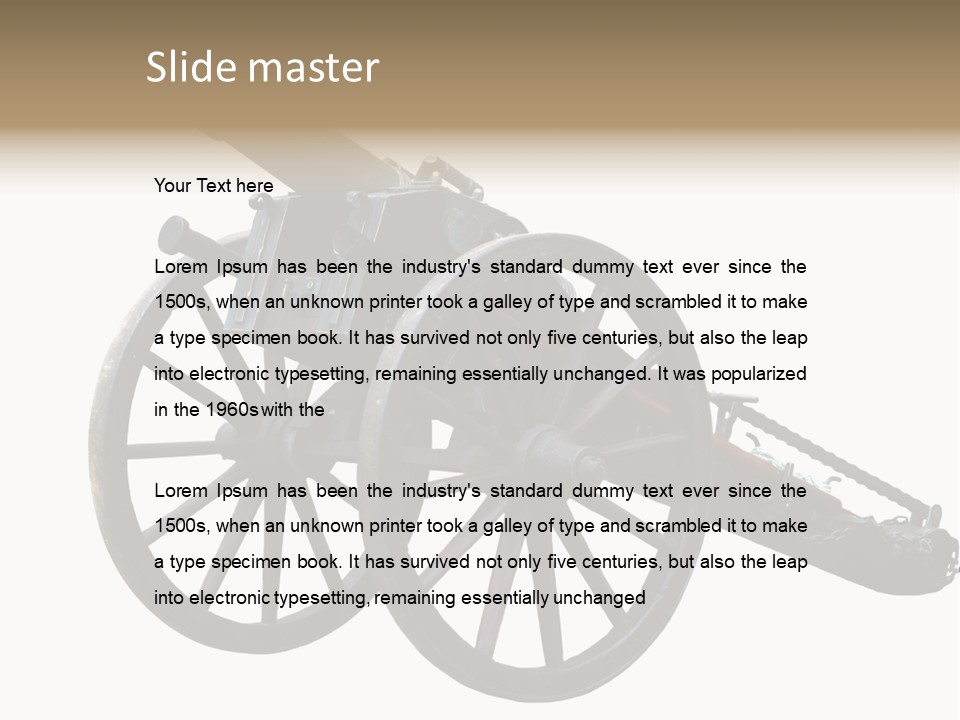 Gun Rusty Bronze PowerPoint Template