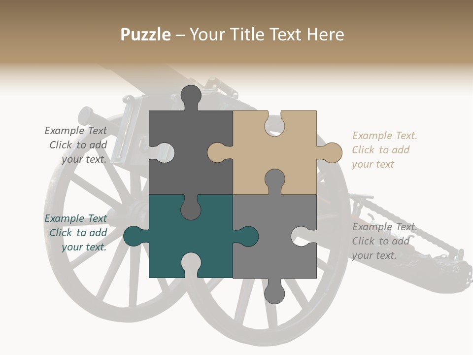 Gun Rusty Bronze PowerPoint Template