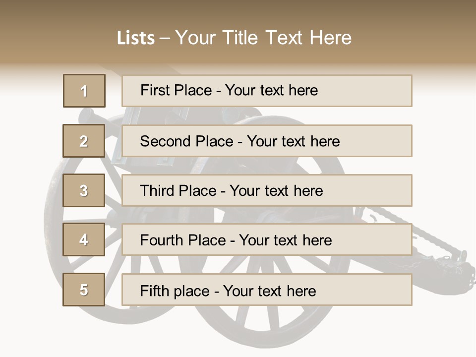 Gun Rusty Bronze PowerPoint Template