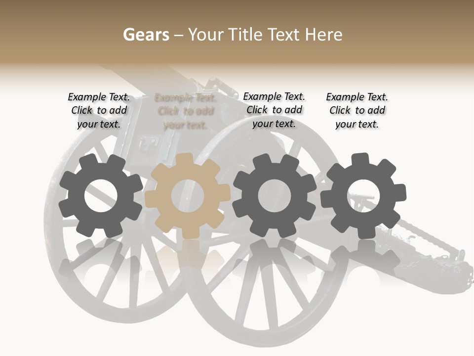 Gun Rusty Bronze PowerPoint Template