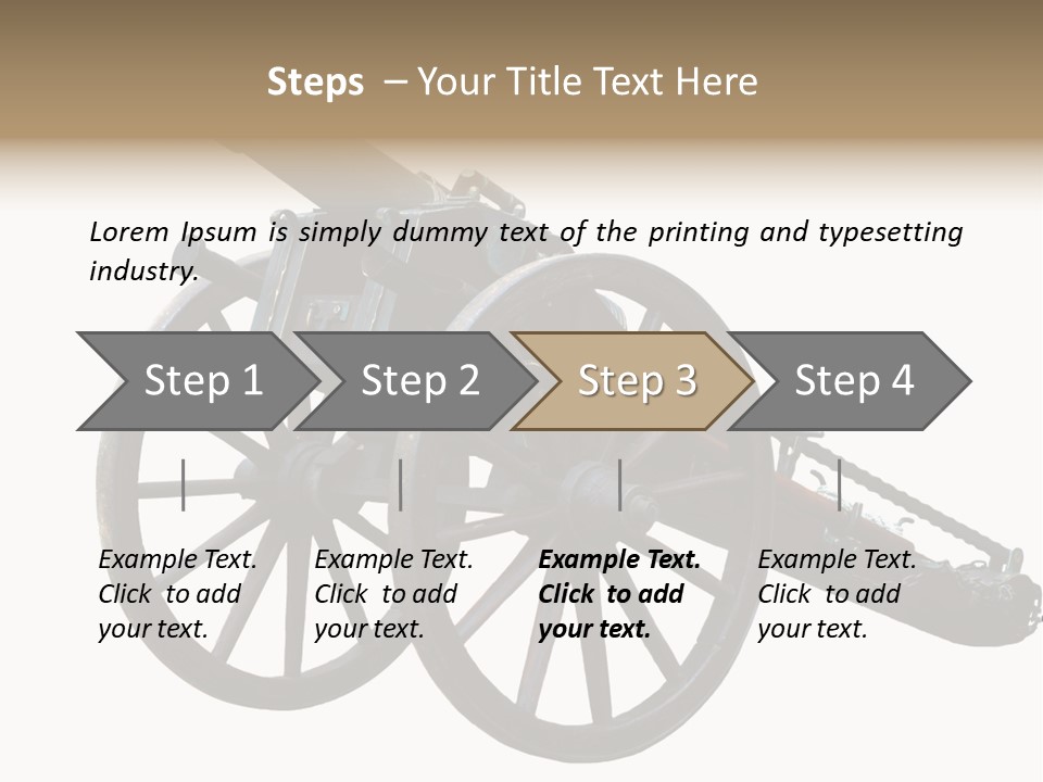 Gun Rusty Bronze PowerPoint Template