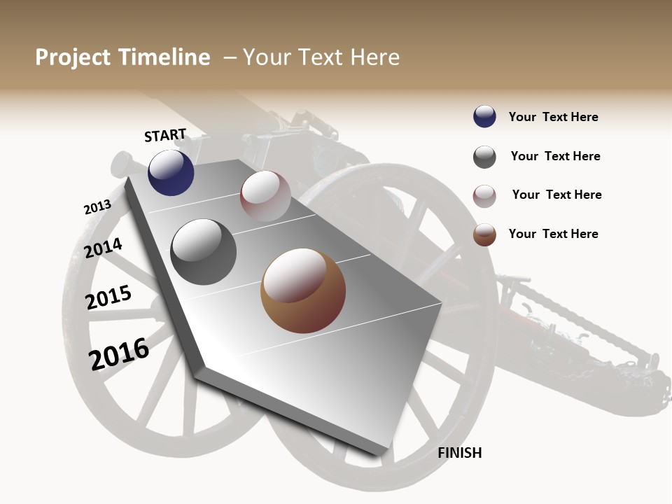 Gun Rusty Bronze PowerPoint Template