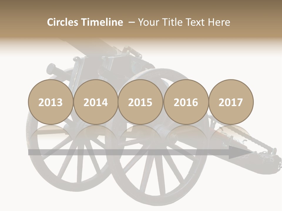 Gun Rusty Bronze PowerPoint Template